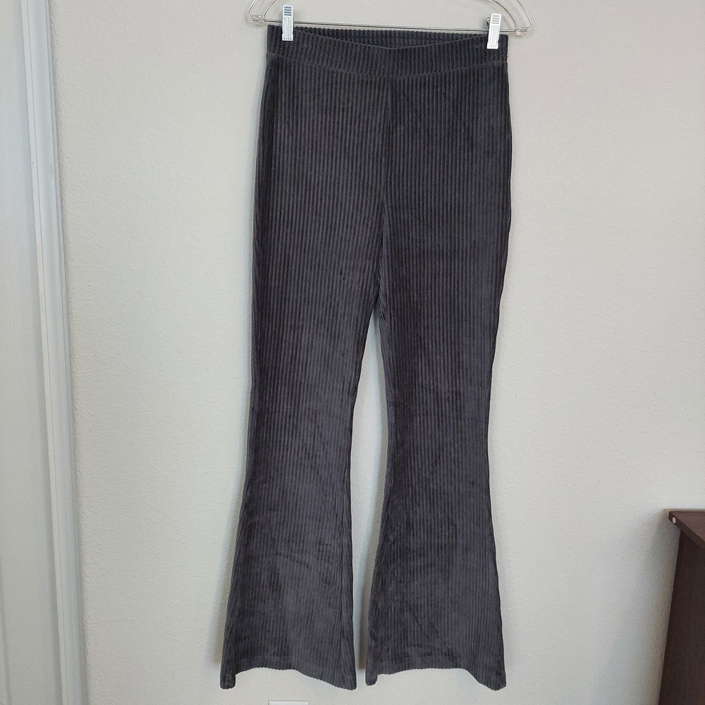 Aerie Grey Corduroy Flare Pants Size M‎ Regular Soft Stretch Lounge NWOT